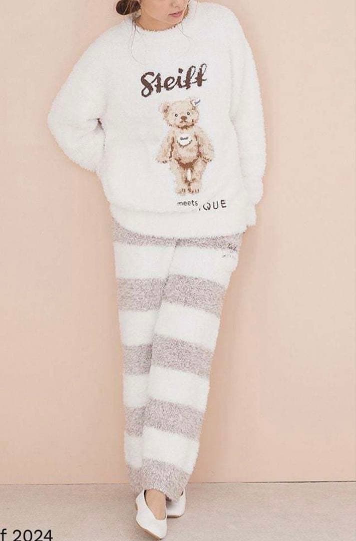 Steiff テディベアパジャマ ホワイト