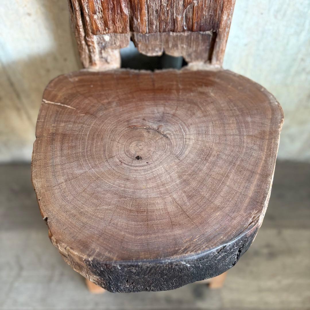 天然木　切り株 丸太 無垢材チェア　ヴィンテージ