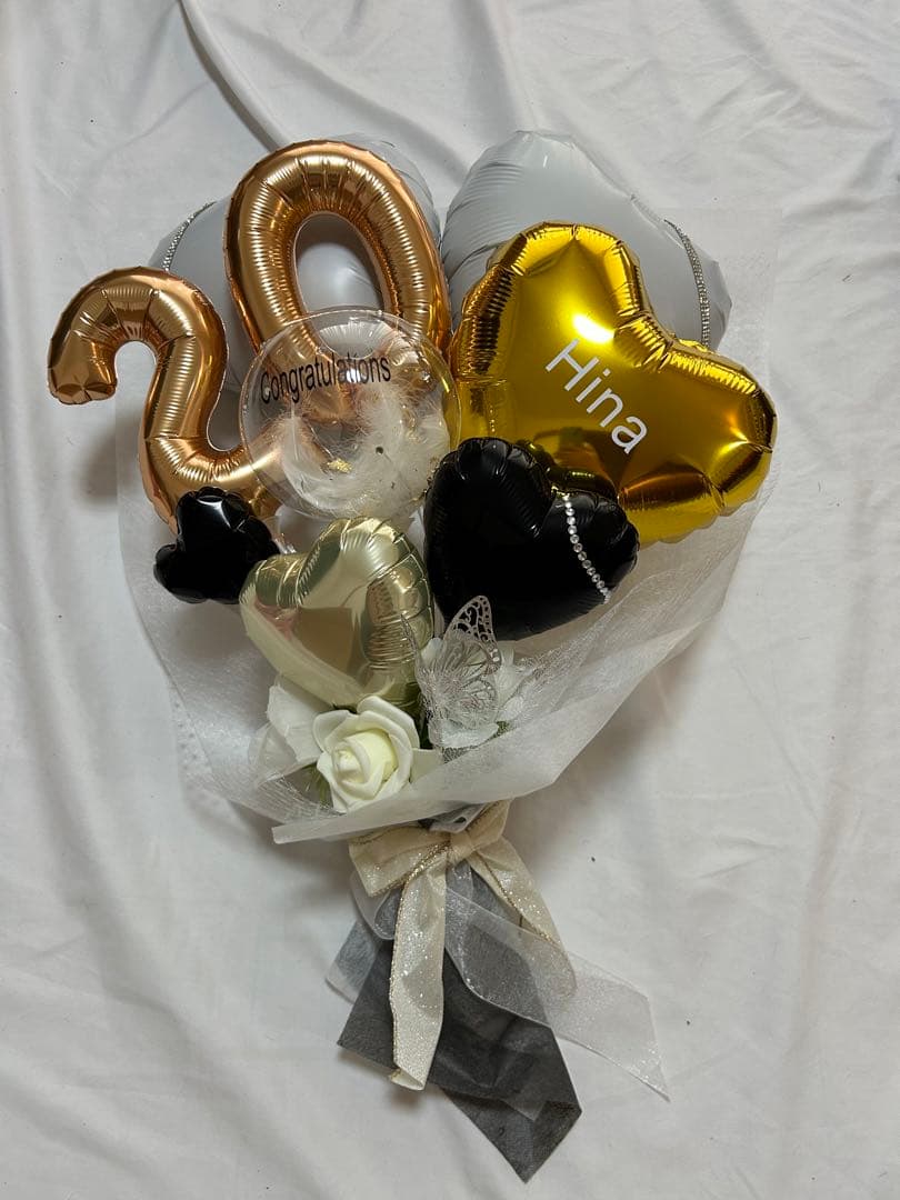 2026 成人式　バルーン花束　ブーケ　名前　卒業式　数字　オーダー