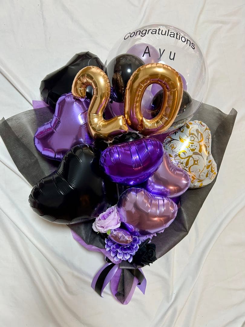 2026 成人式　バルーン花束　ブーケ　名前　卒業式　数字　オーダー
