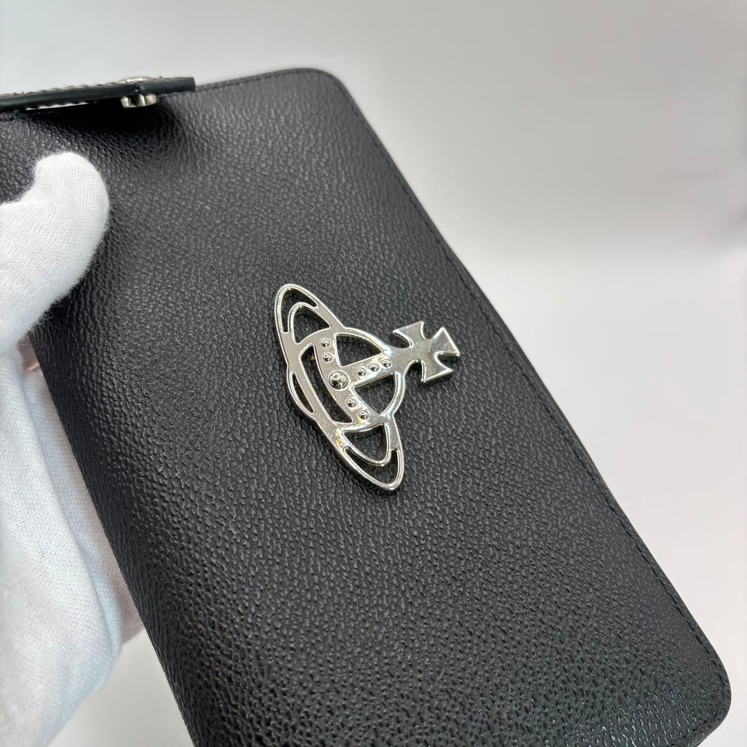 美品　vivienne westwood 長財布　ラウンドジップ　ブラック