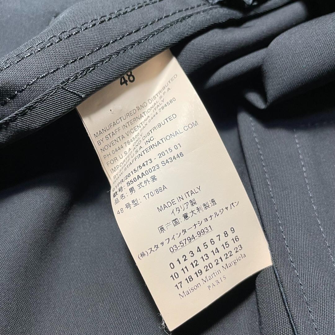 Maison Margiela　マルジェラ コート　黒　48サイズ　足袋バッグ