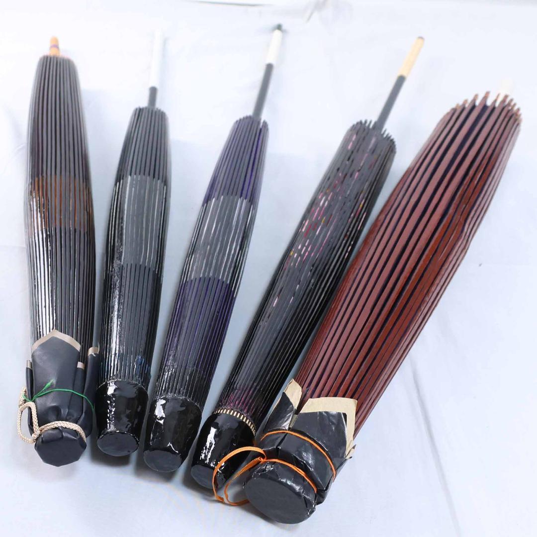 PB248 番傘　破れていない物5本まとめて　4本箱入り