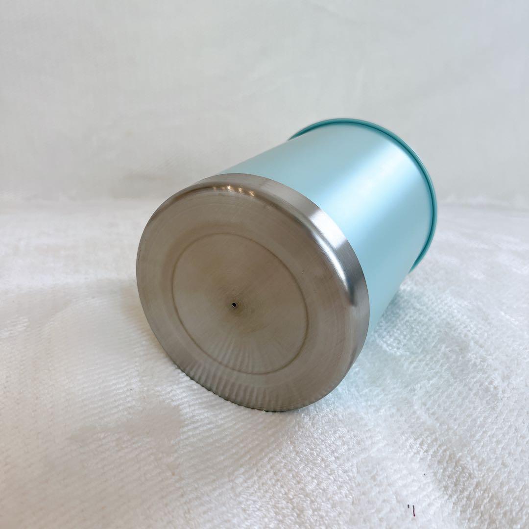 調理器具入れ キッチンツール ステンレス製コップ 食器 重たい 錆びにくい 水色