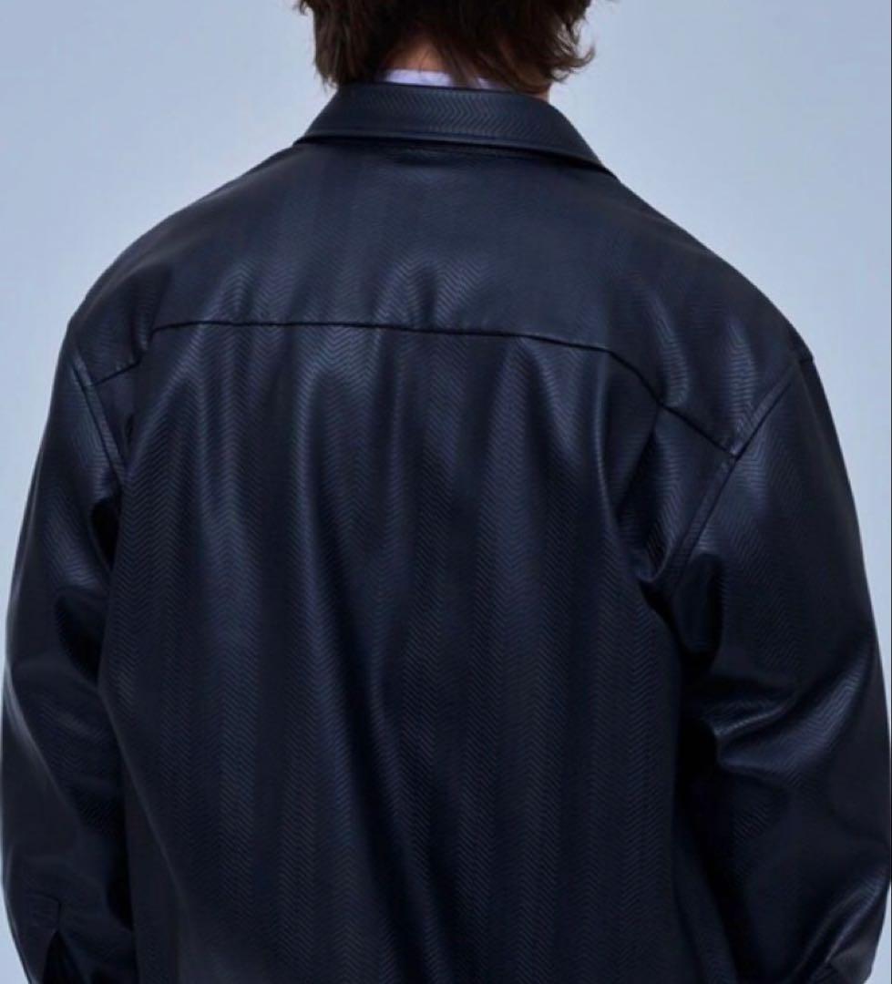 美品 ユナイテッドトウキョウ　エンボス　シンセティックレザー　シャツ　ジャケット