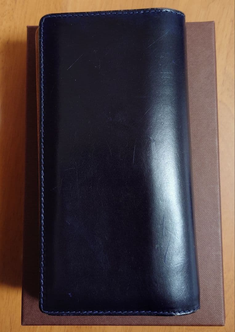 【美品】【廃盤】ホワイトハウスコックス　ヴィンテージレザー　ネイビー長財布