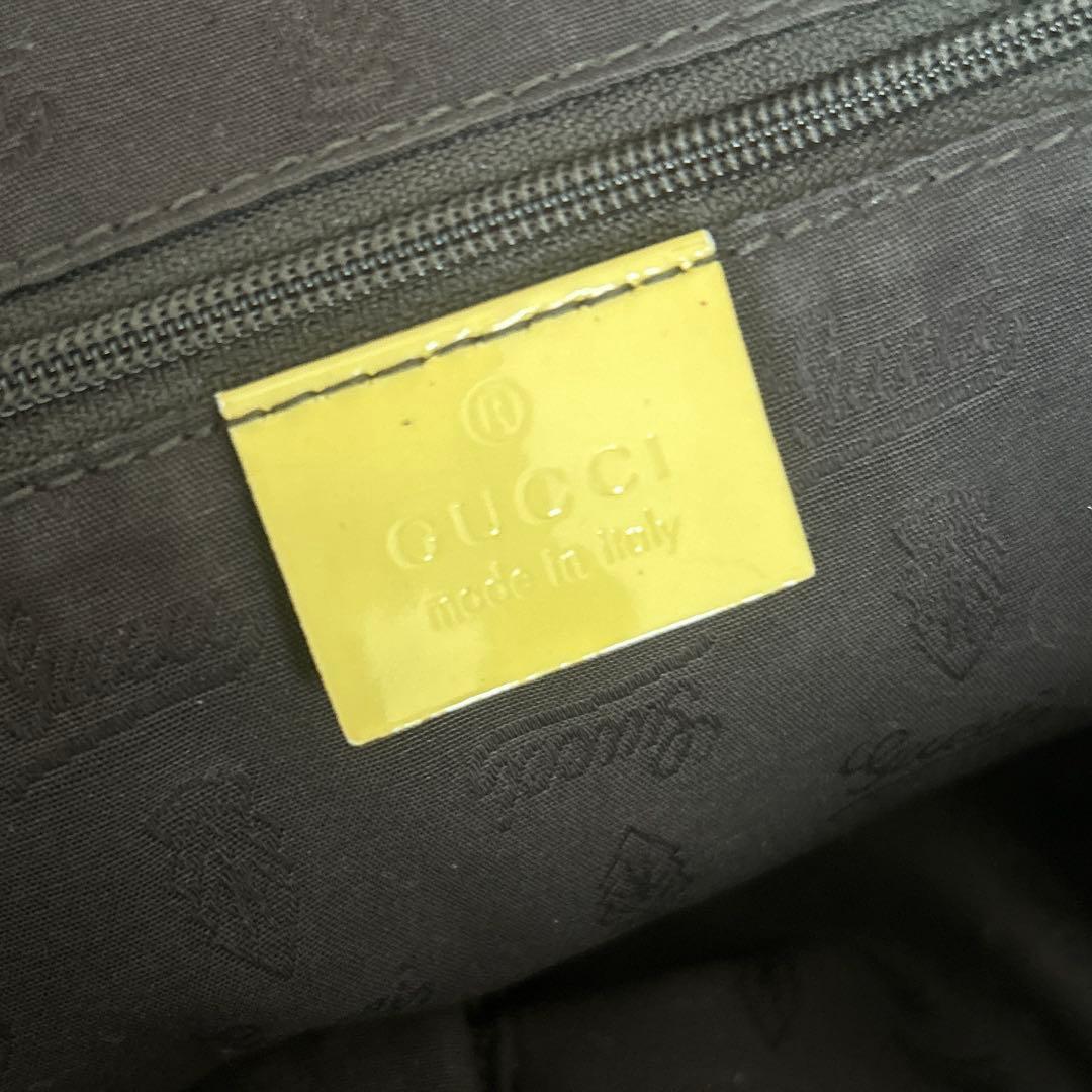 美品☆グッチ トートバッグ ベージュ キャンバス シェリーライン GG柄