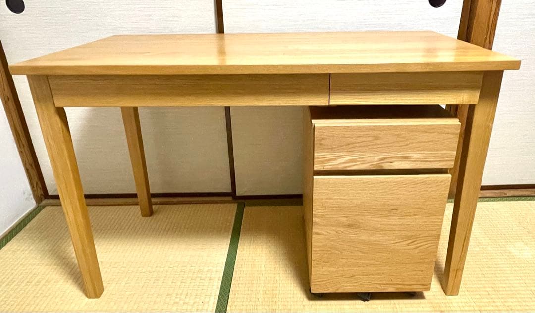 無印良品ナチュラルウッド シンプルデスク（キャビネットは別売り）