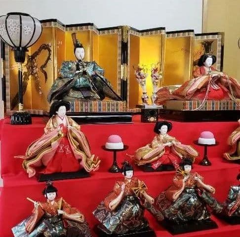 ❀美❀ひな人形❀ 七段飾り❀お道具完備♡西陣織♡手渡し♡近隣は無理お届け可能