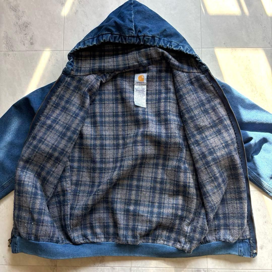 【Vintage】カーハート デニム アクティブジャケット 裏地付き 00s