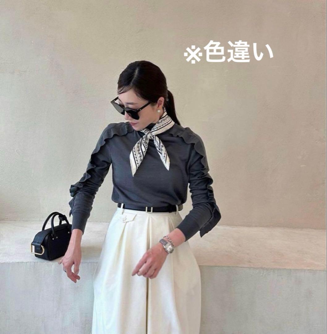 YONFAフラッシータートルニット　フリル　machatt ohga yori