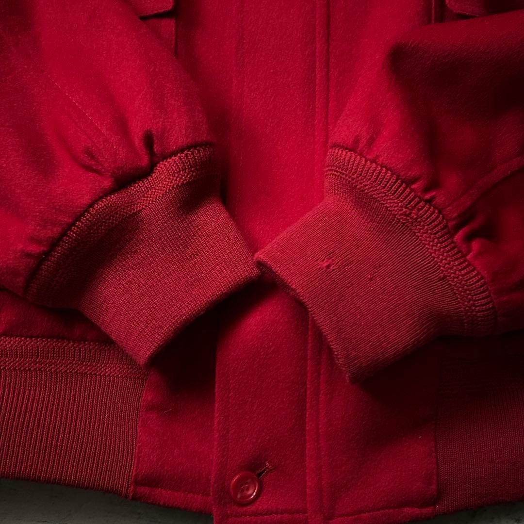 美品 ロロピアーナ 高級カシミヤ D.FINE ウール ボンバー ジャケット 赤