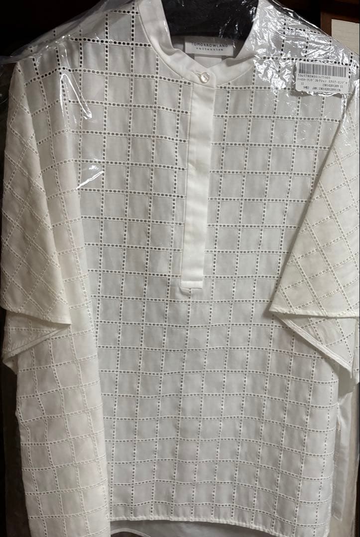 トゥモローランド スクエアーエンブロイダリー ハーフスリーブブラウス 新品