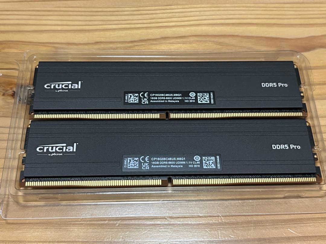 Crucial Pro DDR5-5600 32GB （16GB×2） 未使用