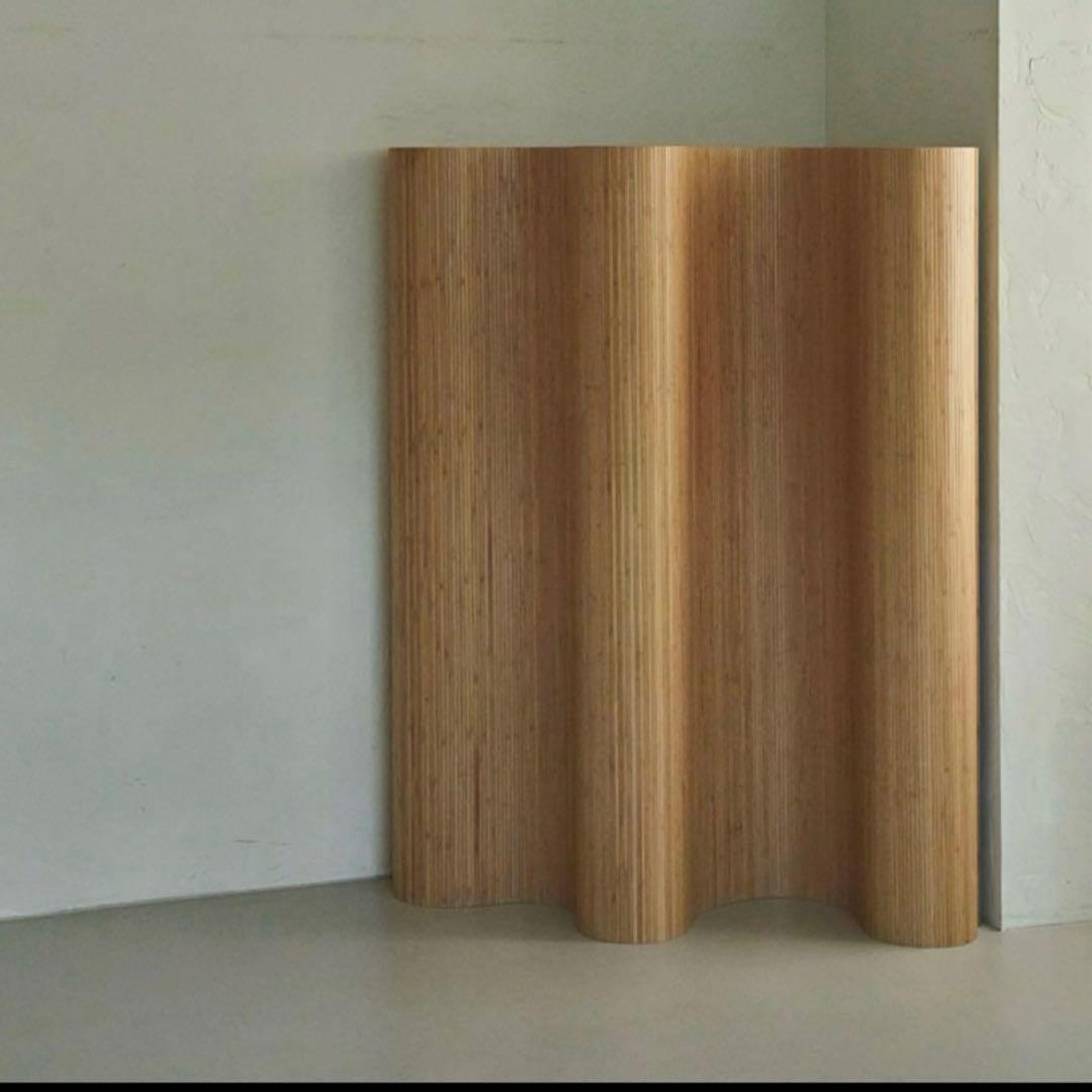 ‼️即発送‼️限定価格　木製波形パーテーション ウッド　インテリア　仕切り　美品