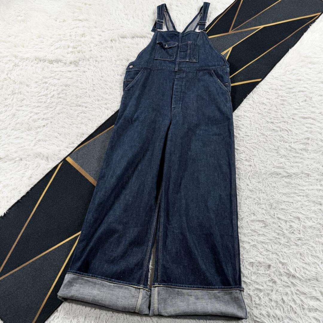 45R オーバーオール インディゴブルー ジーンズ サロペット XL デニム