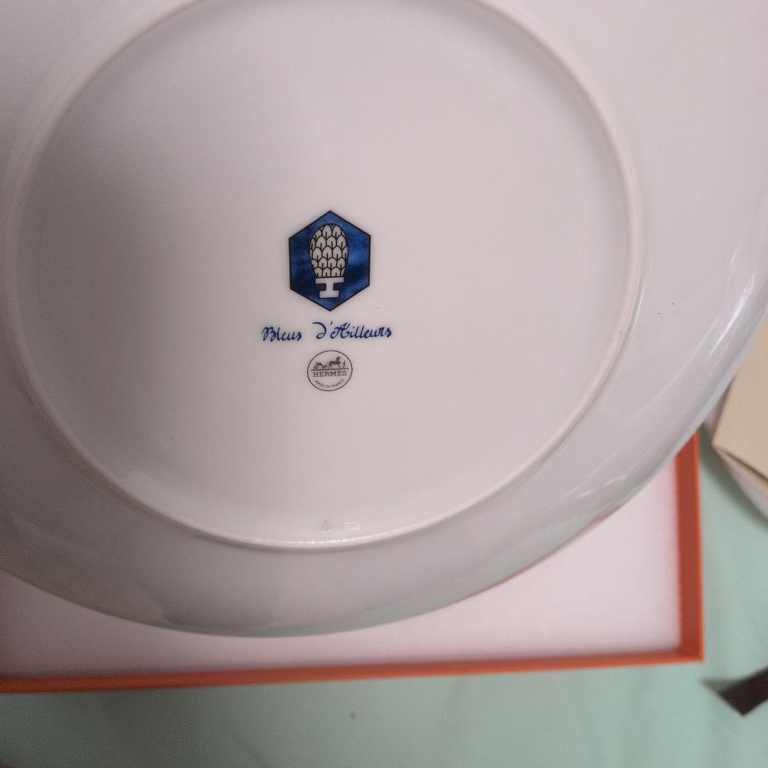 【新品未使用】HERMES ブルーダイユール プレート