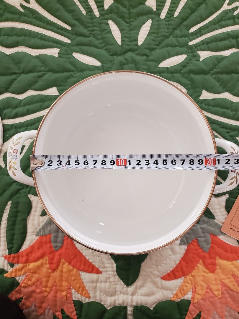 【新品未使用】ピースルピナス エジリー 花柄 鍋 やかん 昭和レトロ ホーロー鍋