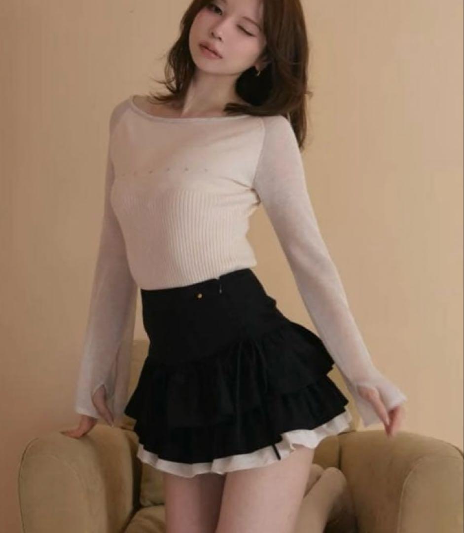 即日発送グレーAmari knit tops andmary