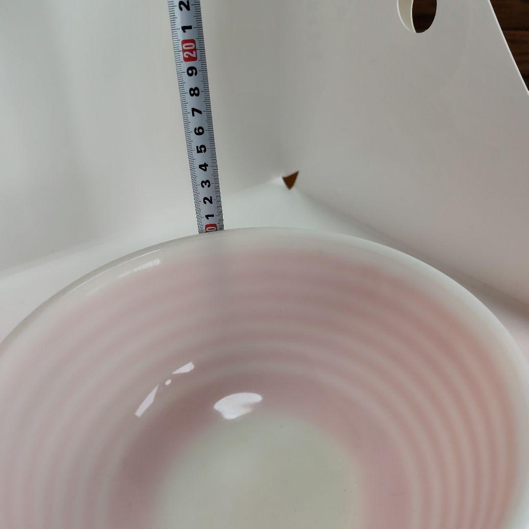 希少サイズ　パイレックス　403　ピンク　ストライプ　ミキシングボウル