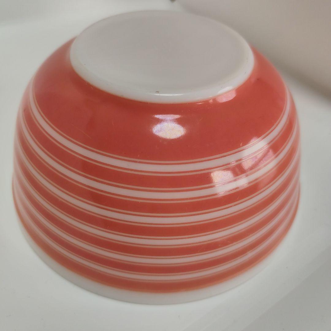 希少サイズ　パイレックス　403　ピンク　ストライプ　ミキシングボウル