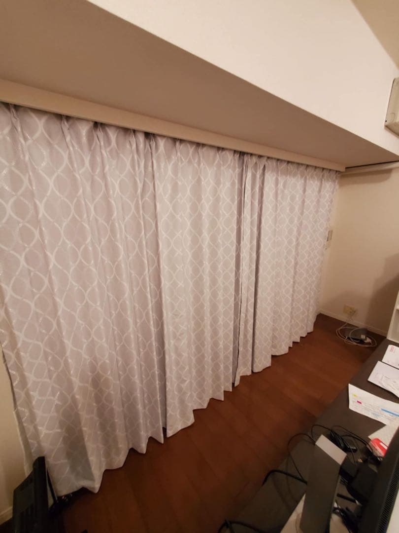 幅170×長さ200 ニトリカーテン 断熱 遮熱 省エネ 遮光　レース付き