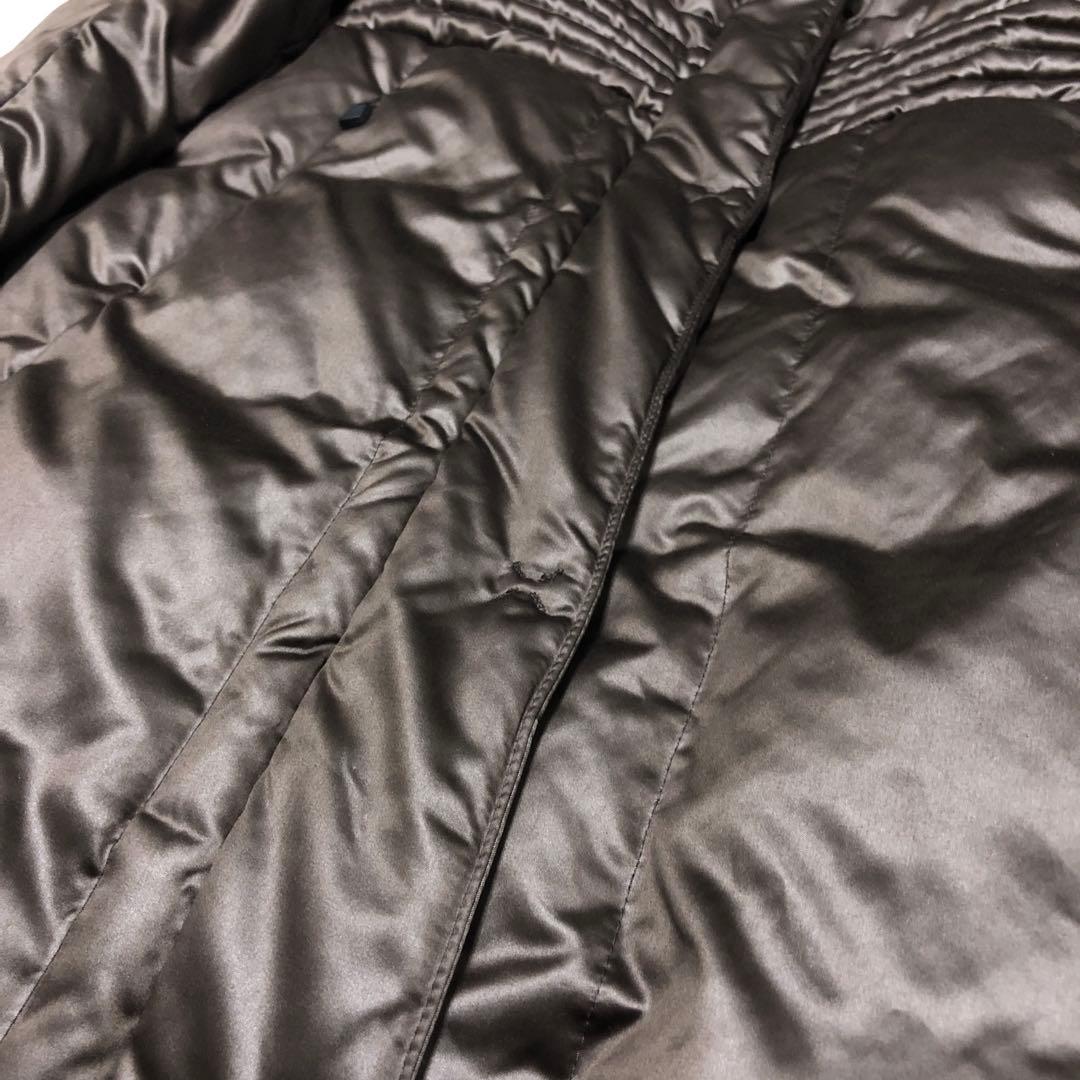 極美品　スポーツマックス　ダウンコート　ロゴエンブレム✨　ダークモカ　42