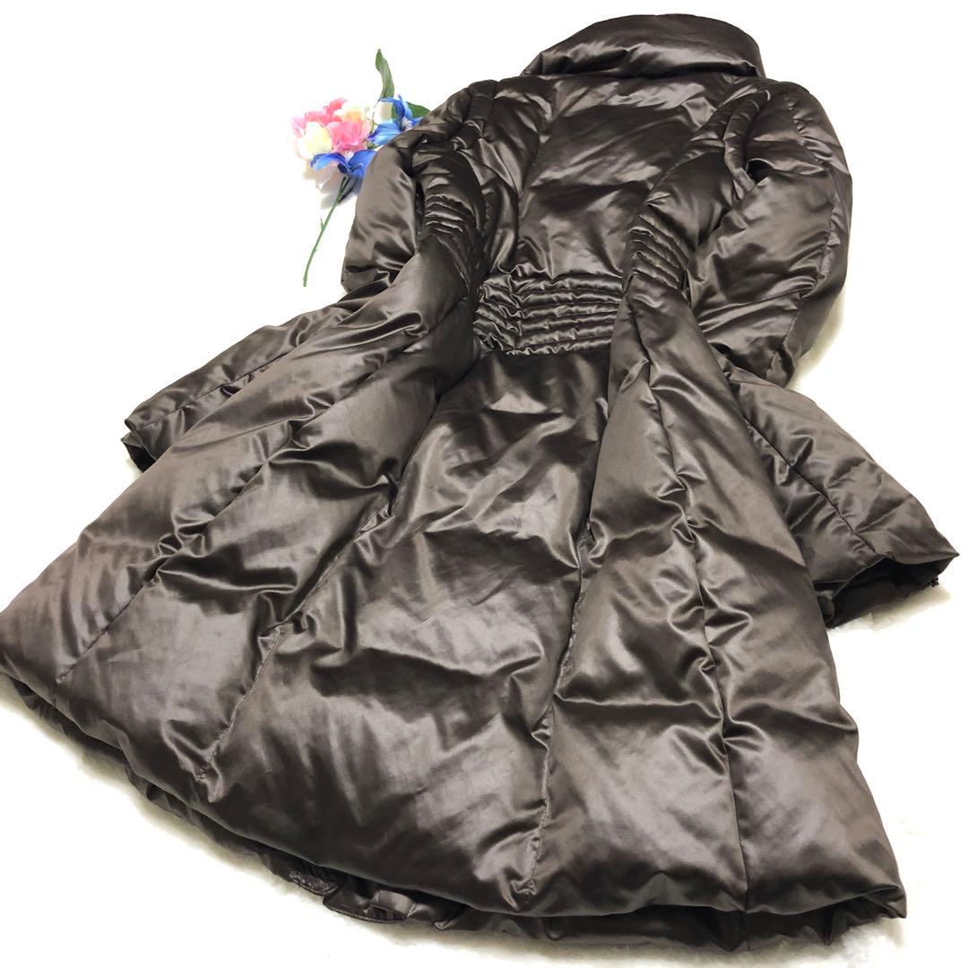極美品　スポーツマックス　ダウンコート　ロゴエンブレム✨　ダークモカ　42