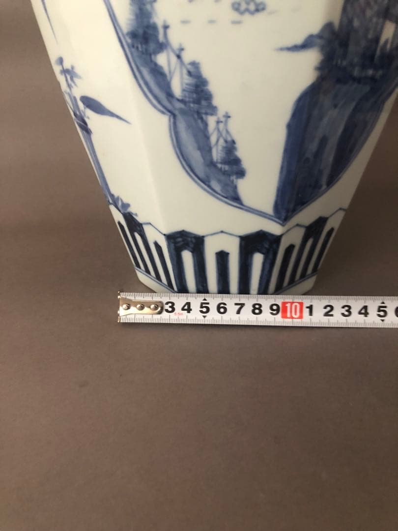 朝鮮陶器　染付青花雲堂手　壺