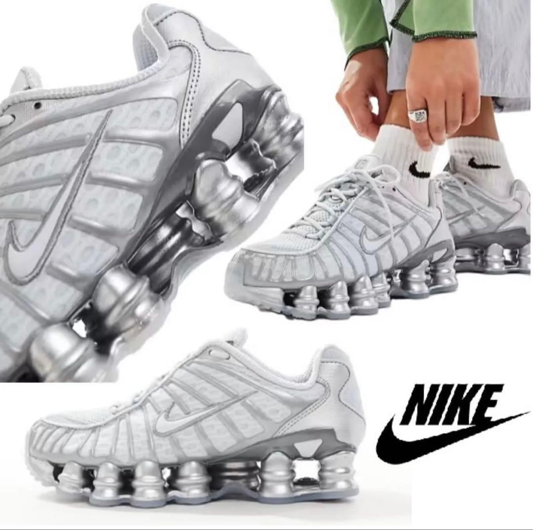 靴 Nike W Shox TL Platinum llic Silver