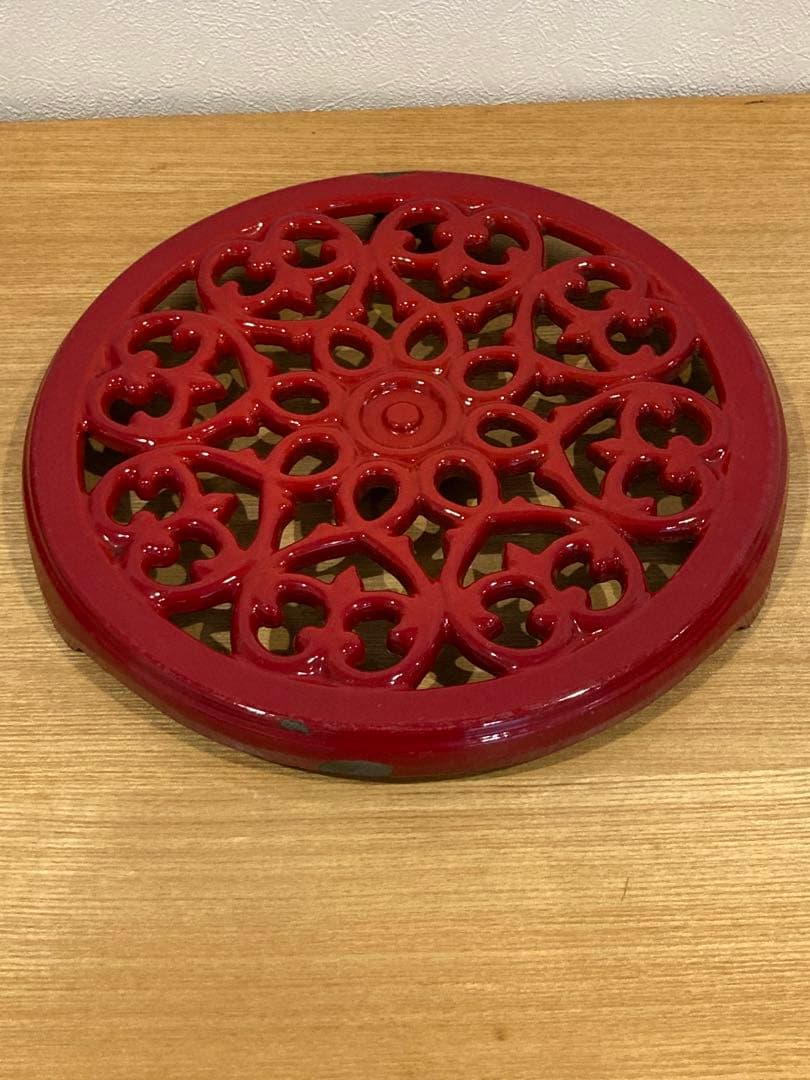 staub スクエアティーポット　ピメント　teapot ケトル　トリベット付き