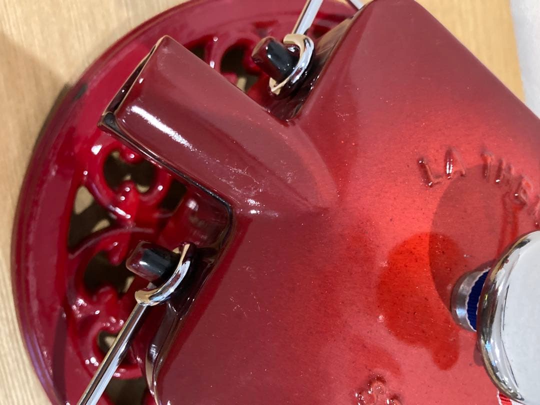 staub スクエアティーポット　ピメント　teapot ケトル　トリベット付き