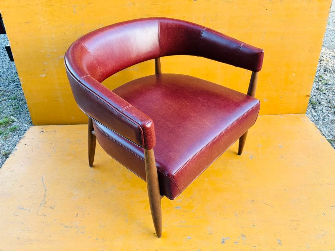 J61★アスプルンド★美品 アームチェア ラウンジチェア レザー 木製フレーム