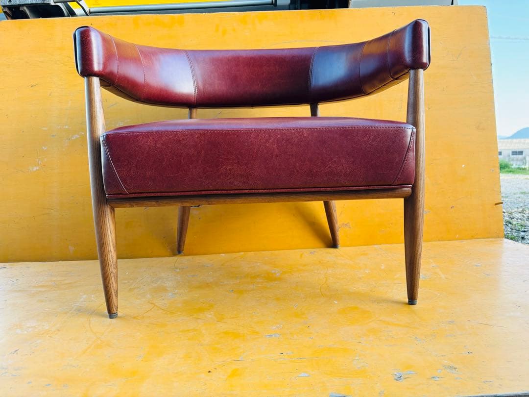 J61★アスプルンド★美品 アームチェア ラウンジチェア レザー 木製フレーム