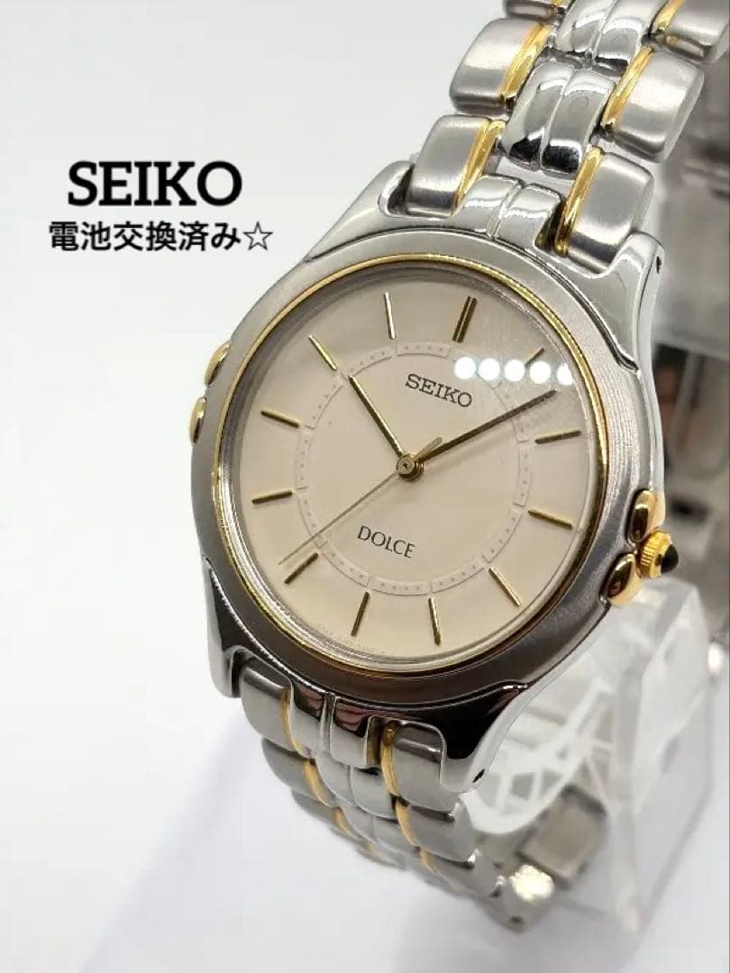 【新品電池】セイコー ドルチェ 8J41-6140 メンズドレスウォッチ