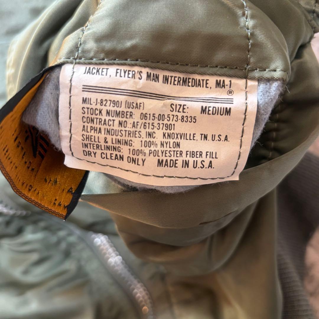 MA-1 フライトジャケット alpha アメカジ　アメリカ製　90s 00s