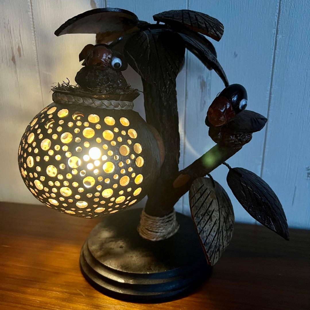 ヤシの木ライト⑥ ヤシの木ランプ ココナッツライト ココナッツランプ 卓上ライト