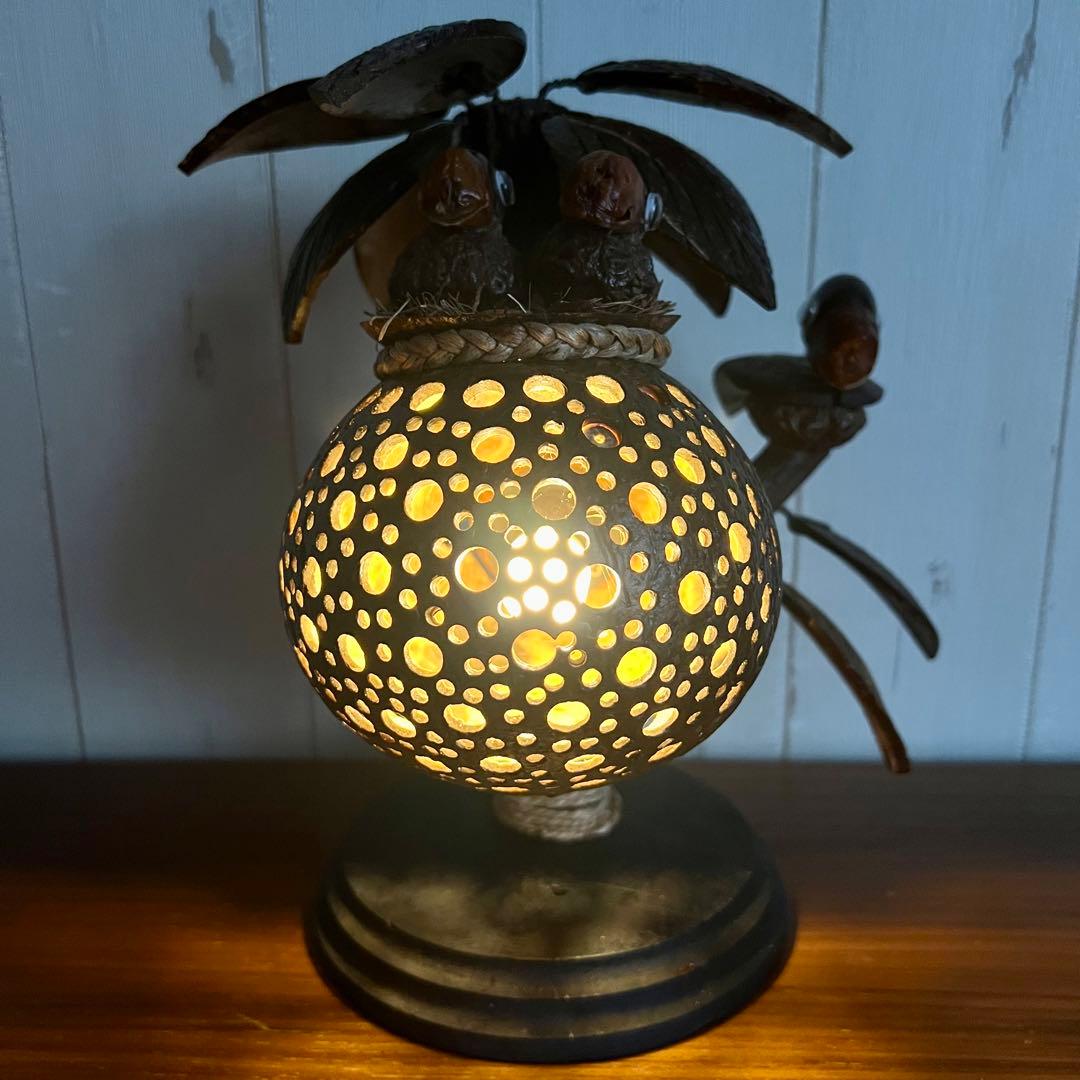 ヤシの木ライト⑥ ヤシの木ランプ ココナッツライト ココナッツランプ 卓上ライト