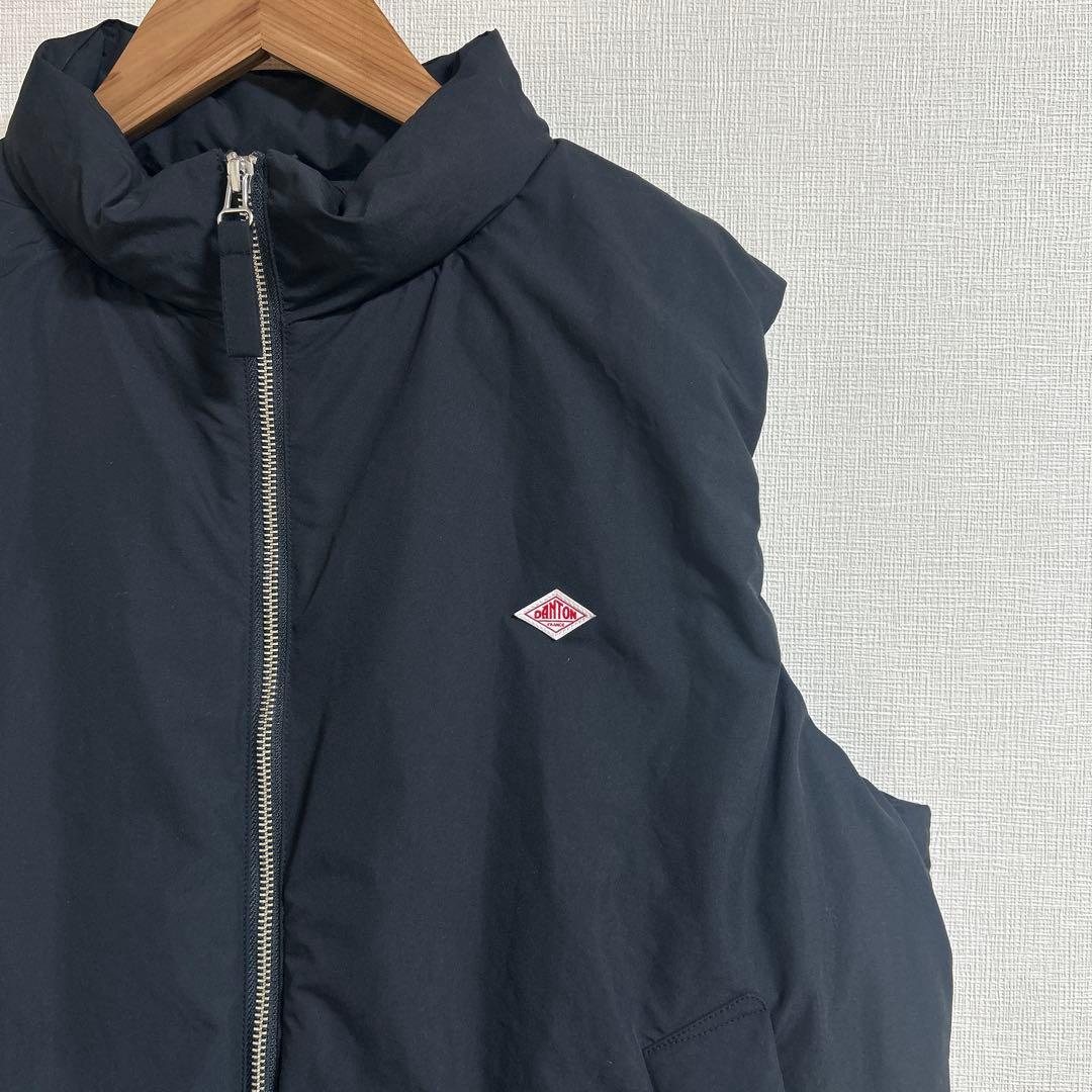 ダントン　スタンドカラー タフタダウンベスト