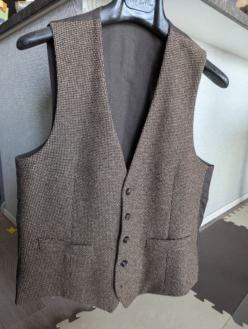【あいさん専用】LARDINI メンズ スーツ　ベスト　ジレ ブラウン系