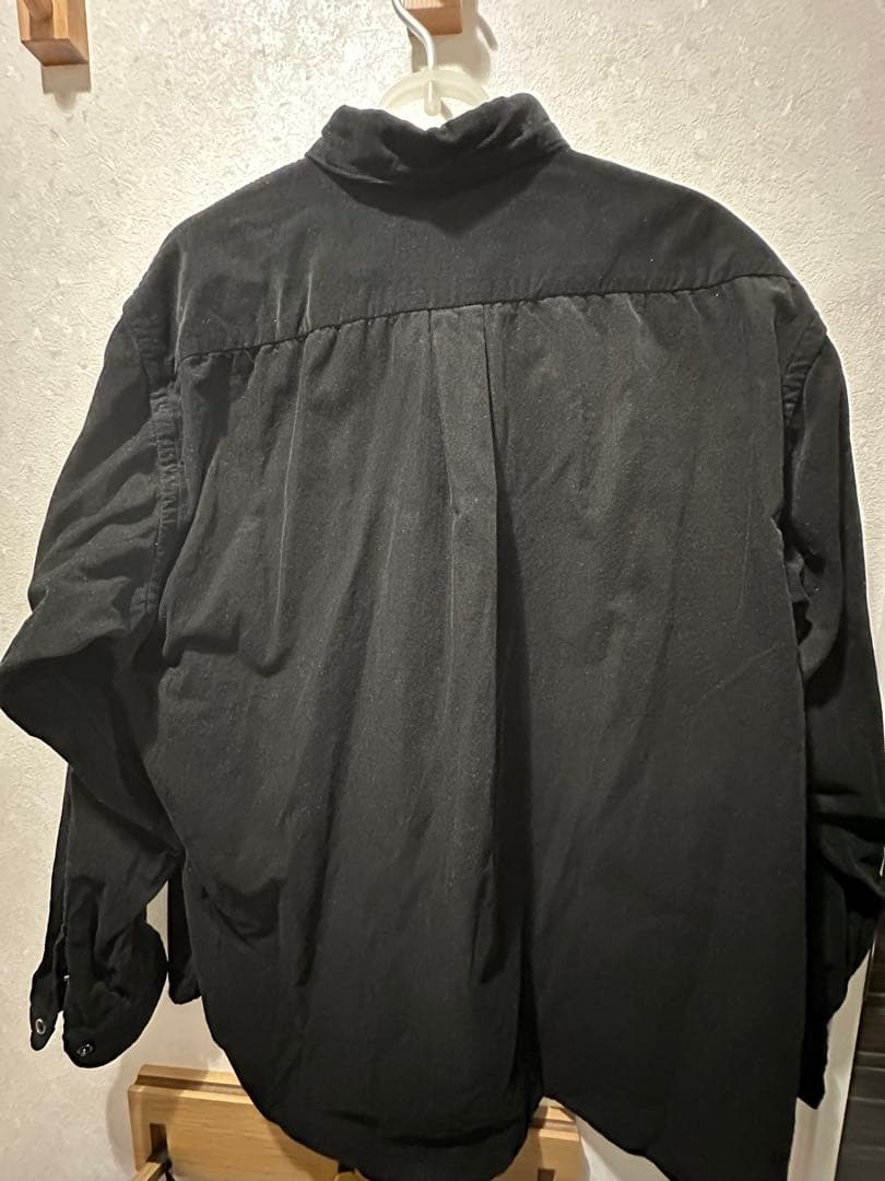 COMOLI ブラック 長袖シャツコーデュロイサイズ1