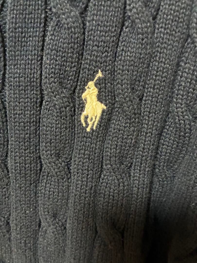 Polo Ralph Lauren ネイビー ケーブルニット　M
