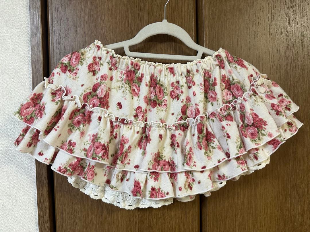 LIZLISA リズリサ レトロ スカートY2K ローズ 薔薇柄 平成ギャル