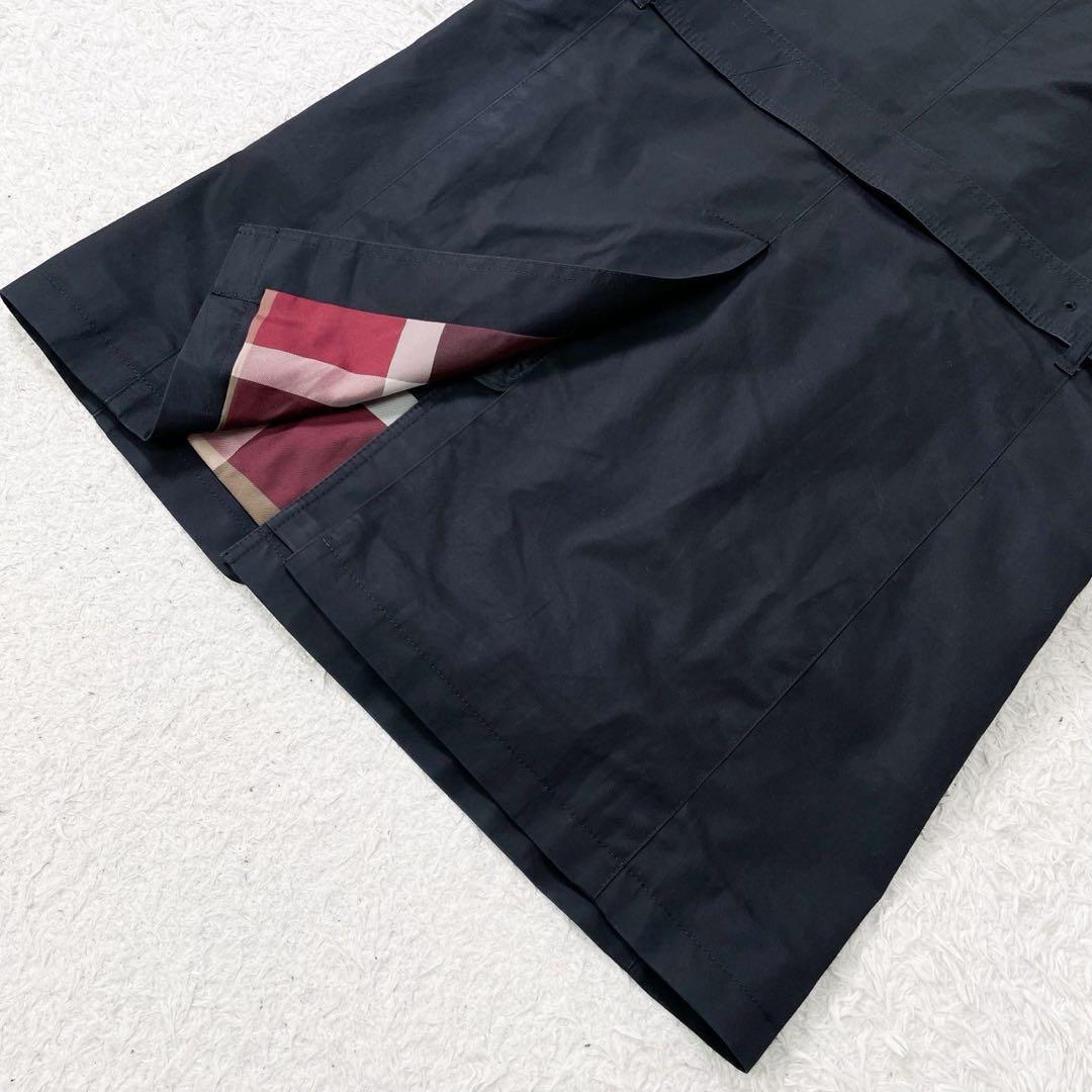 ブラックレーベルクレストブリッジ トレンチコート ライナー キルティング L 黒