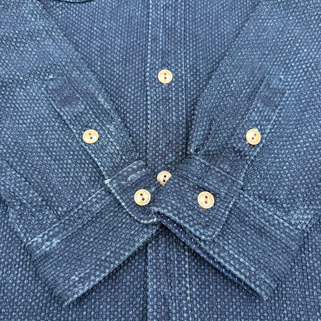 トップス Blue Trick / Sashiko Indigo Work Shirt 4
