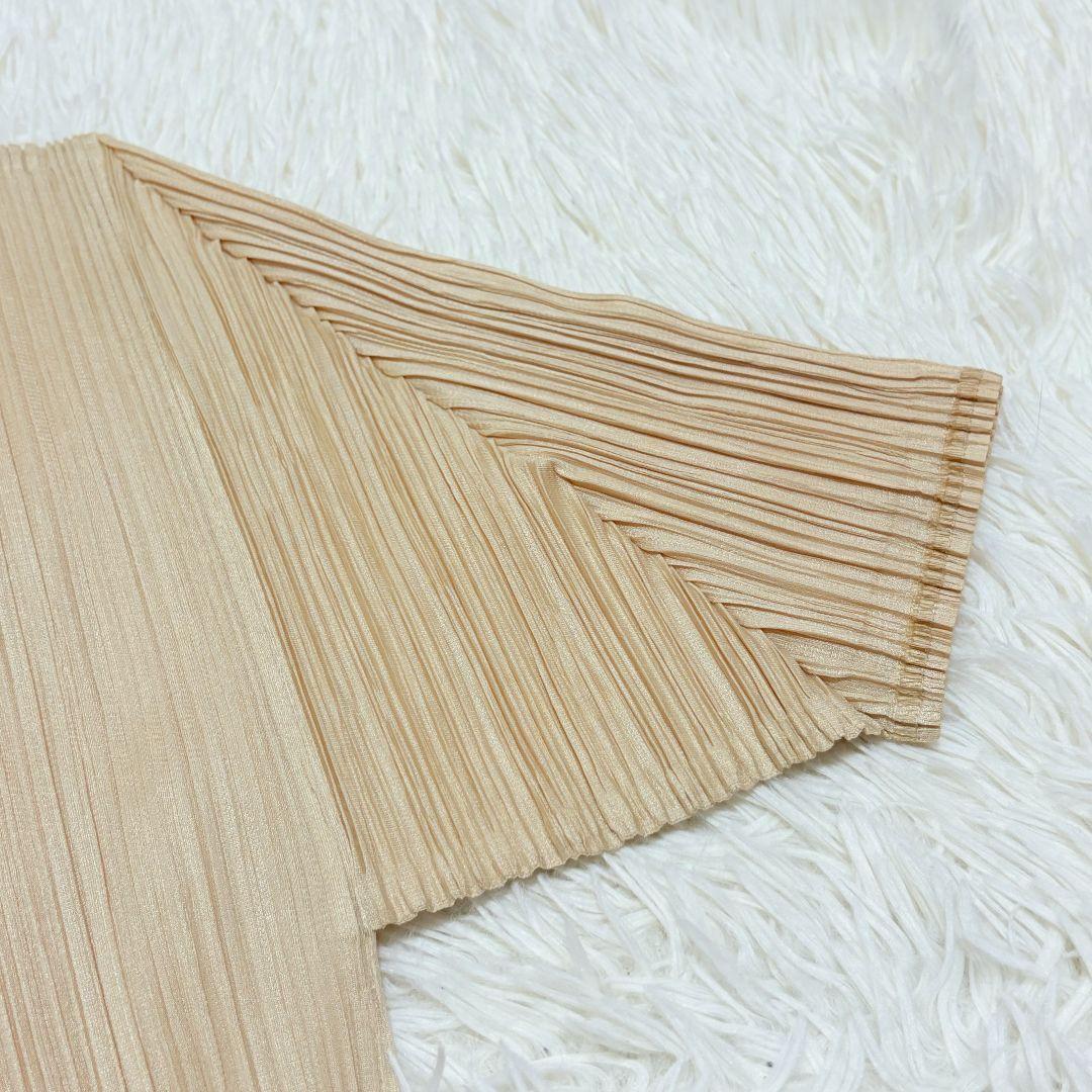 美品✨ プリーツプリーズ シャツ ジャケット ダブルジップ ベージュ