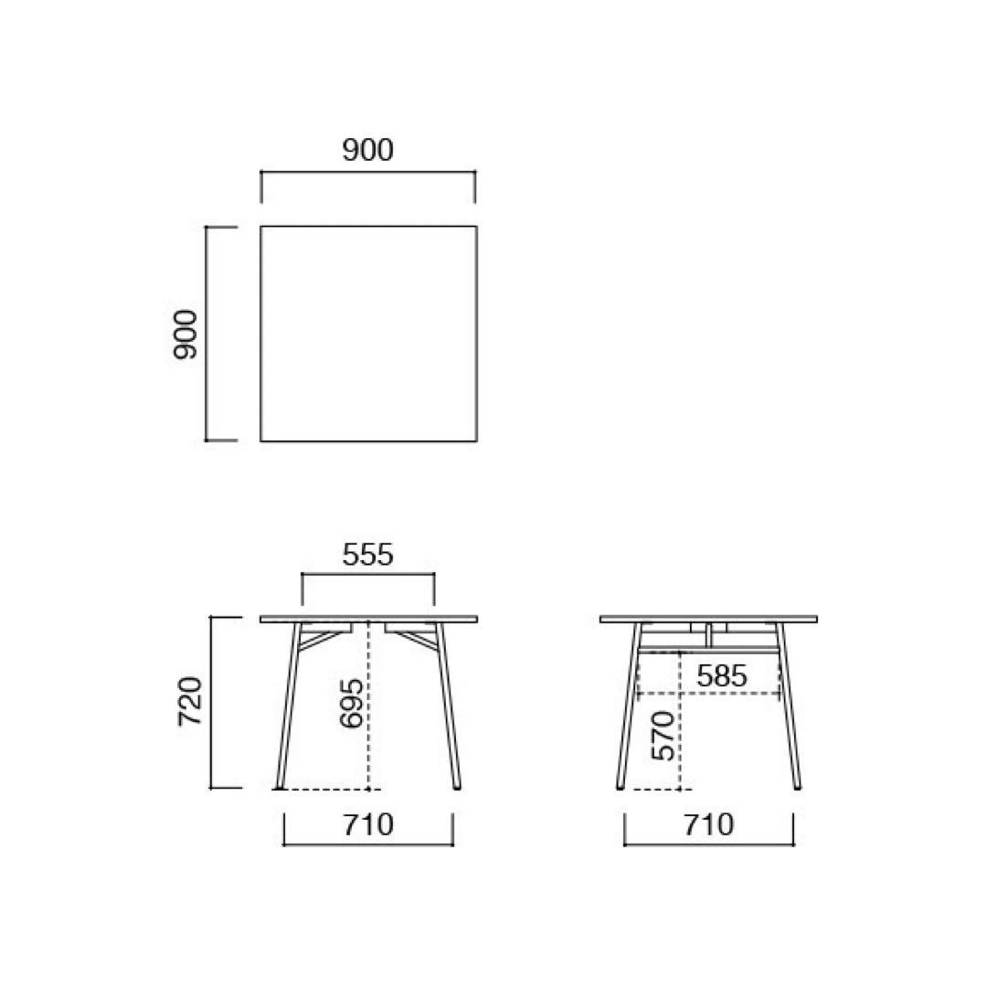 最終値下げ⭐︎廃盤⭐︎IDEE MATIN DINING TABLE 900 OAK