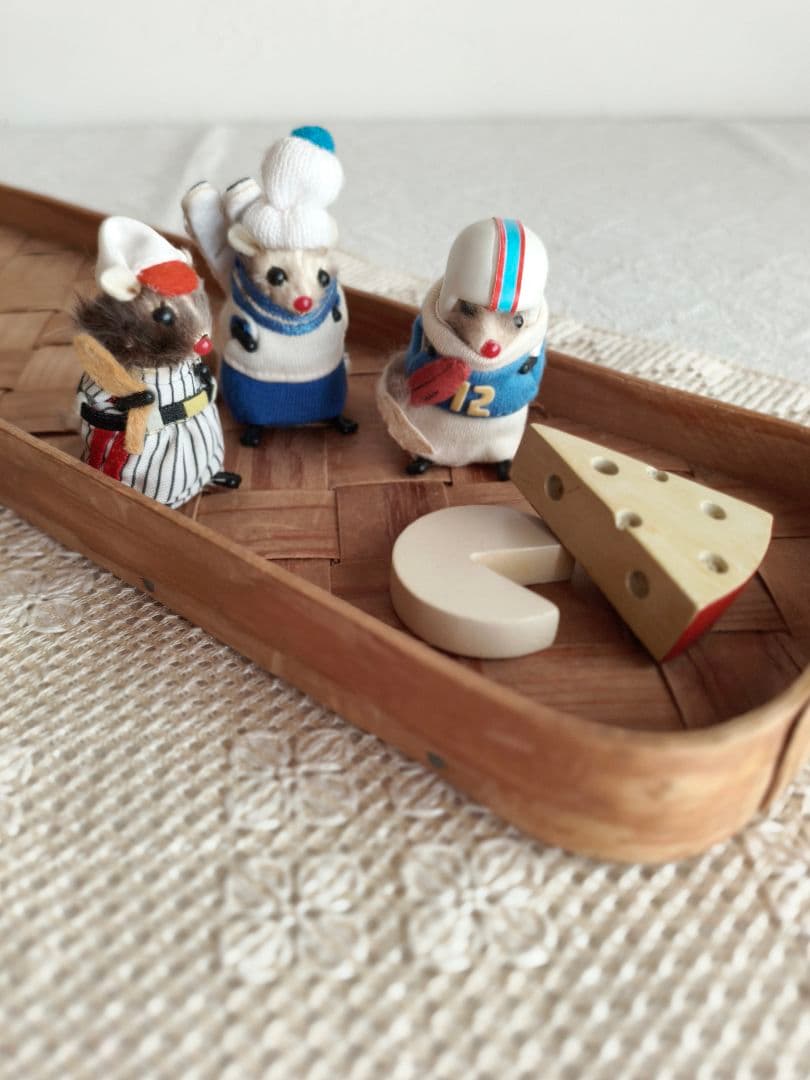 * vintage figure ❀ふんわり可愛い ラグビー選手の ネズミくん