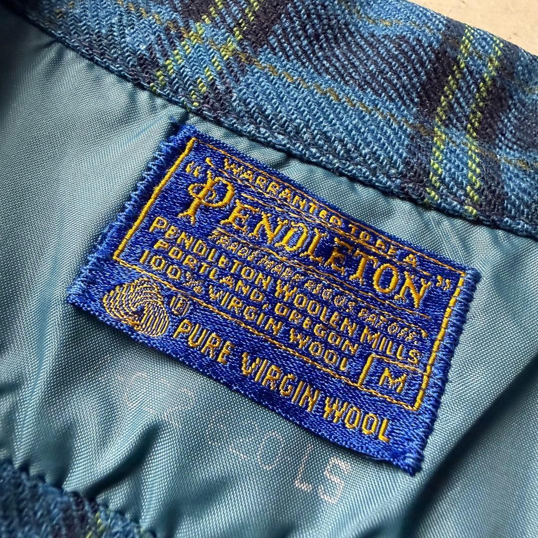 トップス 60s PENDOLTON wool board shirt