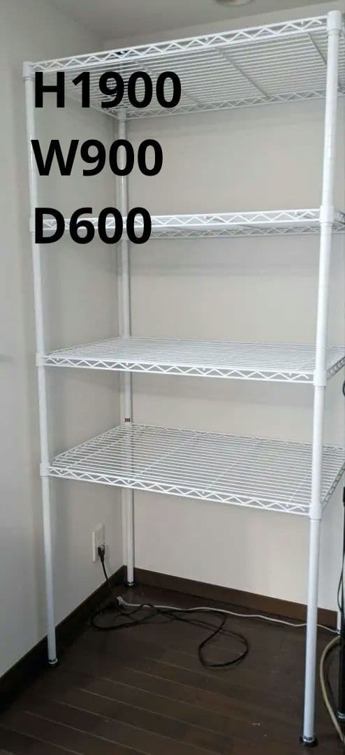 ☆セット購入②☆エレクターポール4本☆廃盤の白☆1900×900×600☆